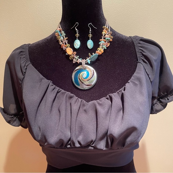 Y2k boho beaded necklace set - Picture 2 of 4